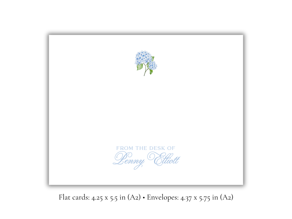 Personalized Floral Stationery | Elegant A2 Notecards with Envelopes | Custom “From the Desk Of” Cards