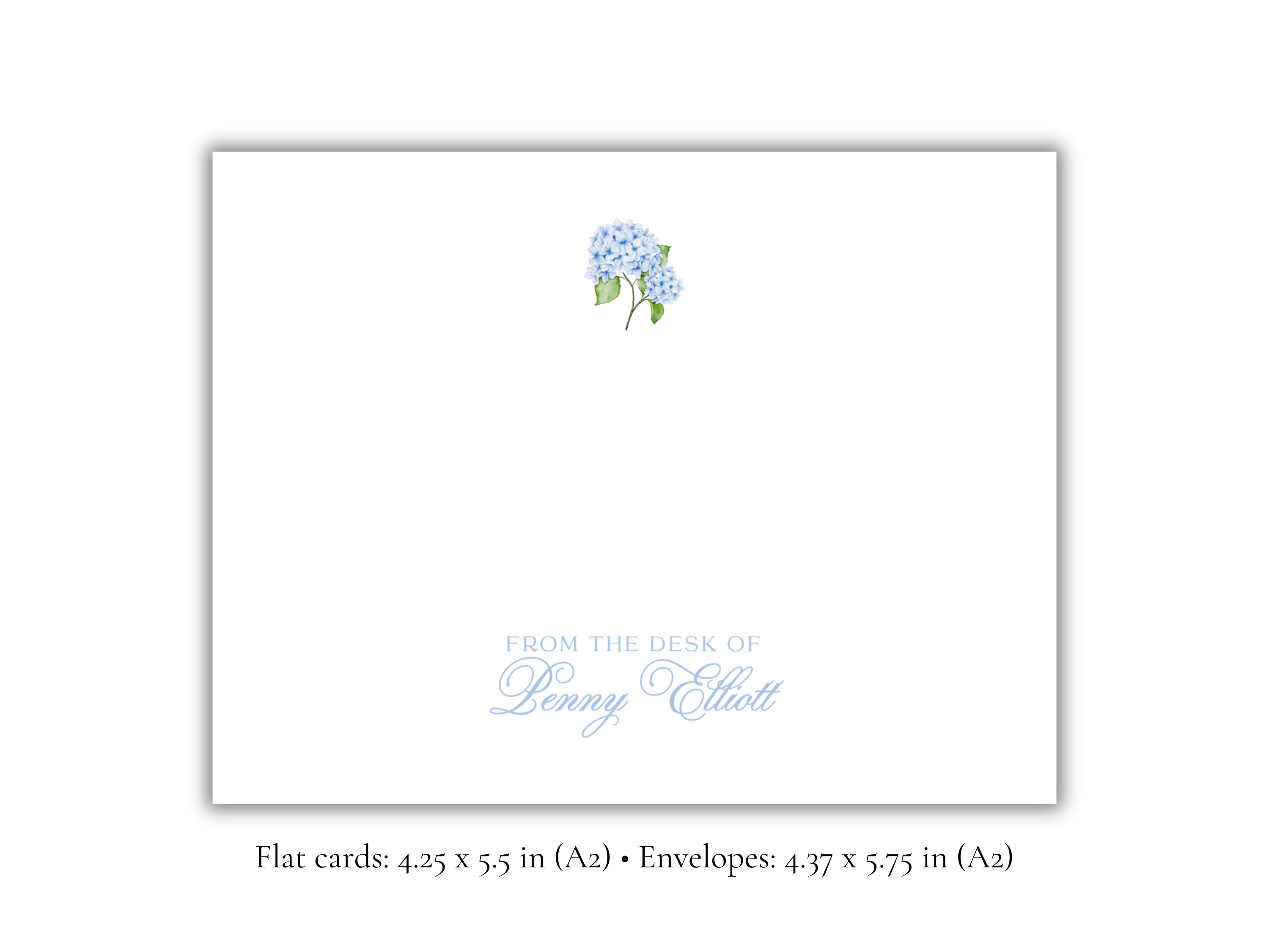 Personalized Floral Stationery | Elegant A2 Notecards with Envelopes | Custom “From the Desk Of” Cards