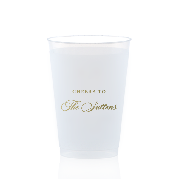 Personalized Frosted Cups | Custom Wedding Cups | One-Color Print