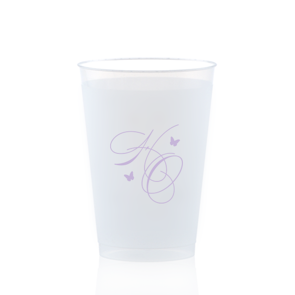 Personalized Frosted Cups | Custom Wedding Cups | One-Color Print