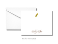 Personalized Martini Olive Stationery | Custom Cocktail A2 Notecards with Envelopes | Flat Note Cards | Hostess & Bar Cart Gift