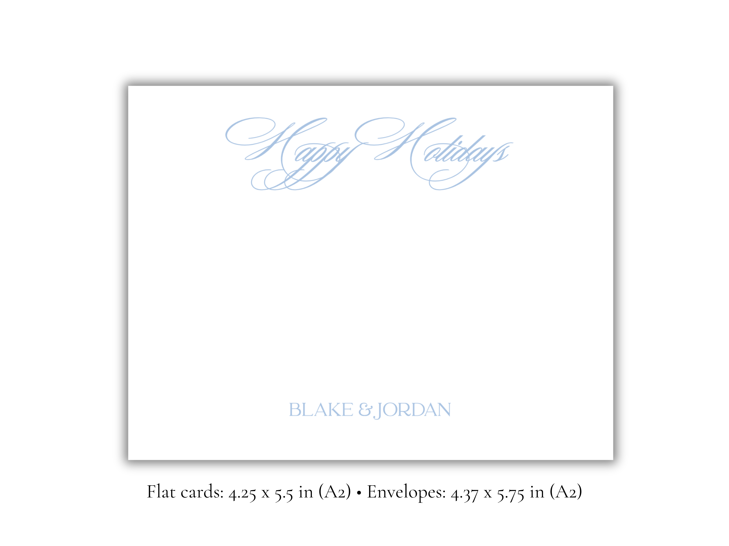 Personalized Happy Holidays Stationery | Elegant Holiday A2 Notecards with Envelopes | Script Holiday Cards | Set of 10