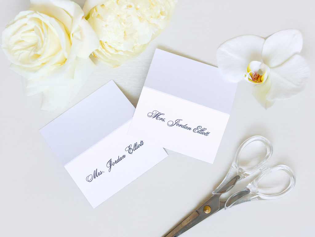 Wedding Place Cards | Personalized Name Cards | Folded Escort Cards | Custom Table Setting Cards | Printed Wedding Stationery