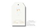 Personalized Champagne Gift Tags | Wedding Favor Tags | Elegant Celebration Gift Tags | Set of 16 | Toast Gift Tags with Twine